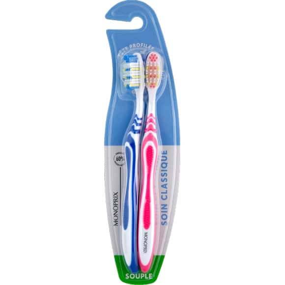 Monoprix Brosse À Dents Souple X2 Le Lot De 2