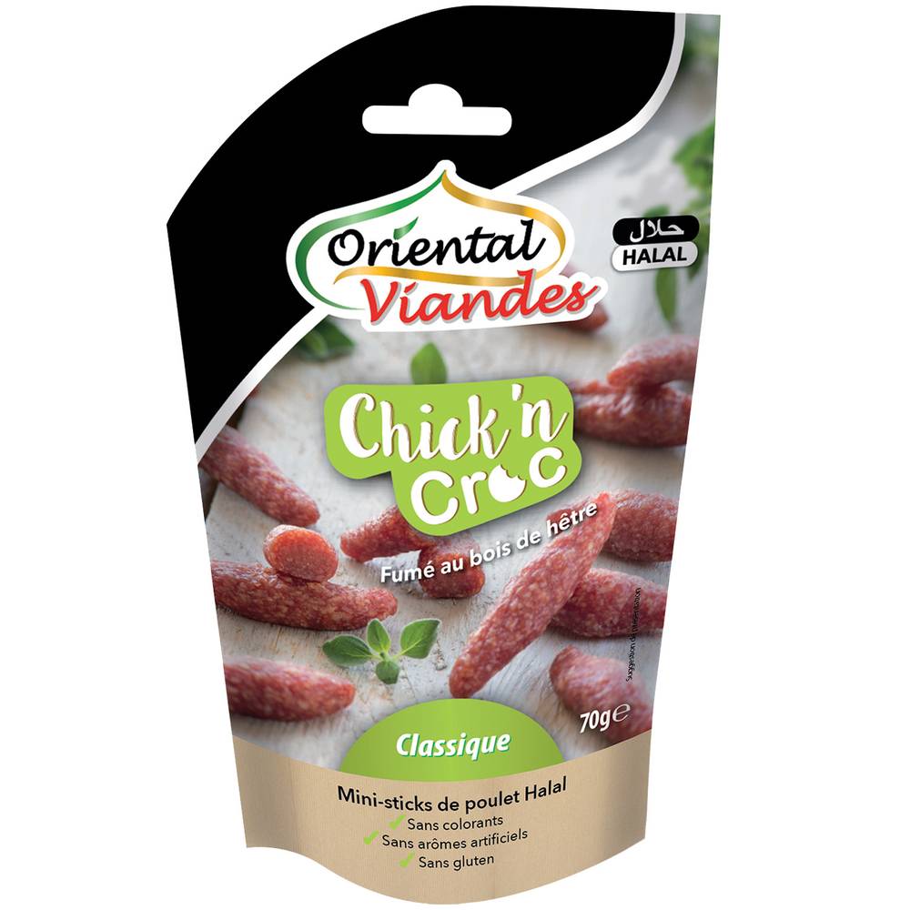 Oriental Viandes - Chick'n croc epicé halal fumé au bois