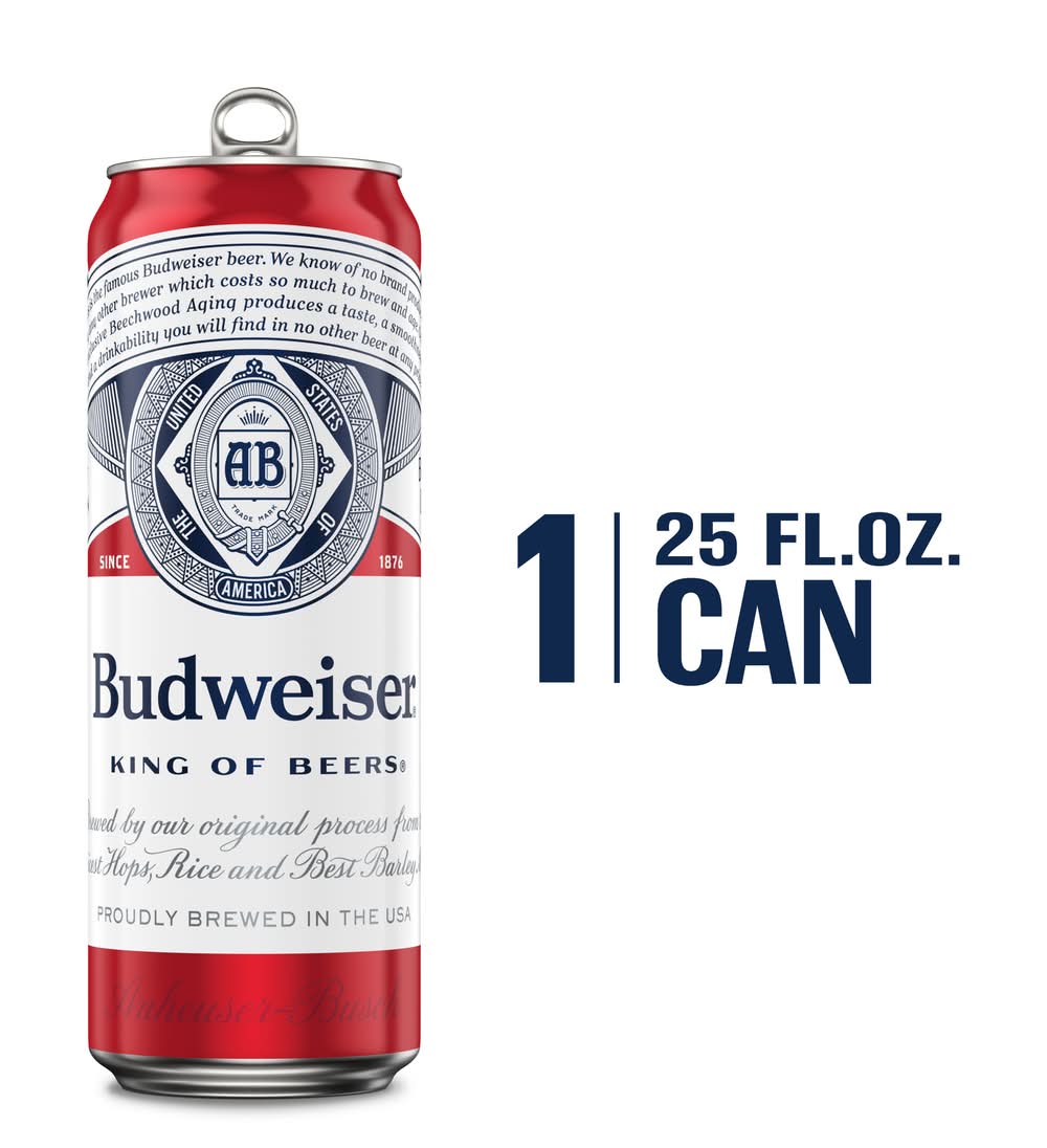 Budweiser American Lager Beer (25 fl oz)