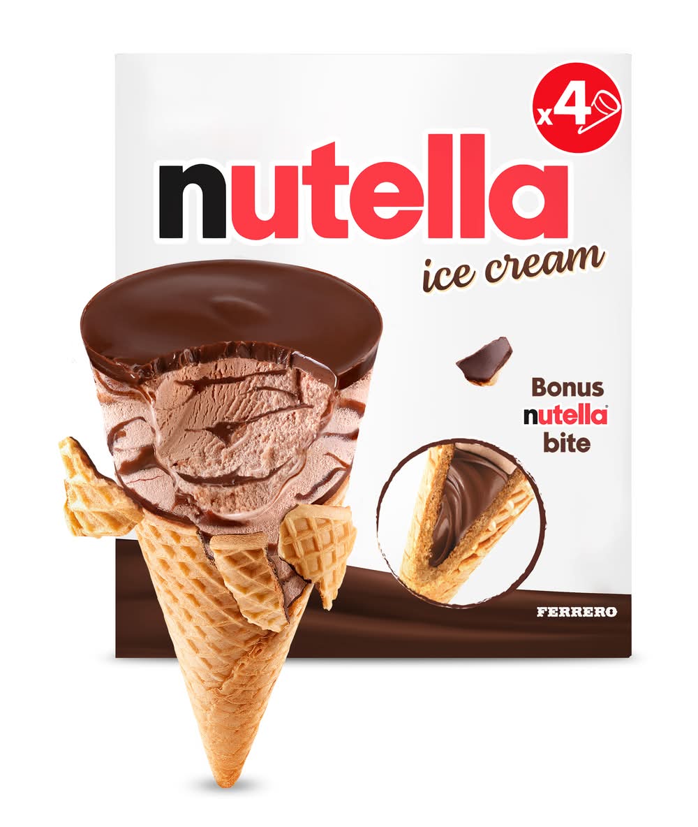 Nutella Ice Cream Cones (4 x 3.04 fl oz)
