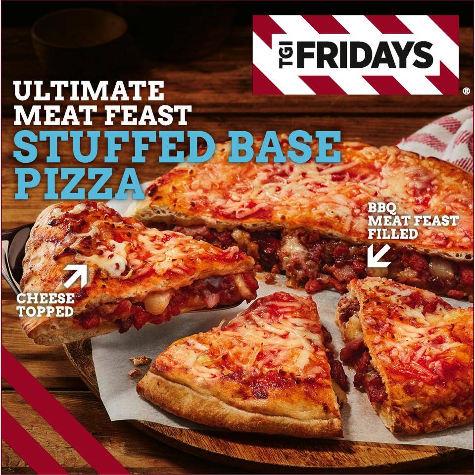 TGI Fridays Ultimate BBQ Meat Feast Stuffed Base Pizza