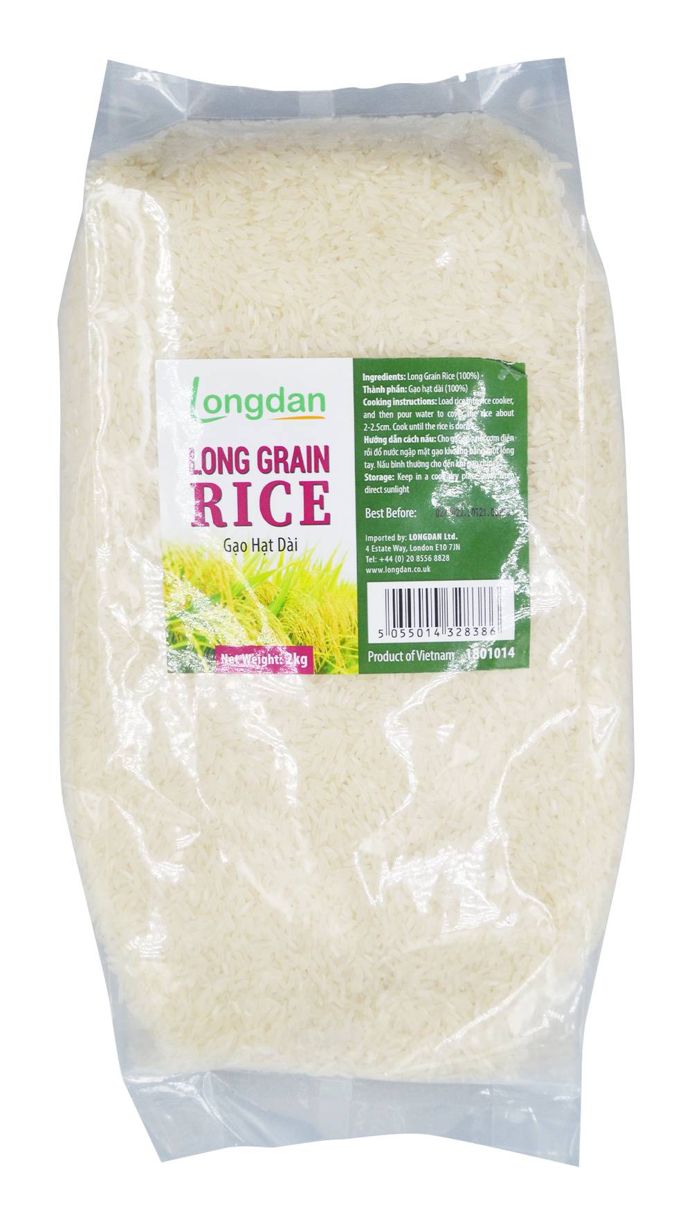 Longdan Long Grain Rice (2kg)