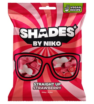 Shades by Niko Straight Up Strawberry, Sweets (150g)