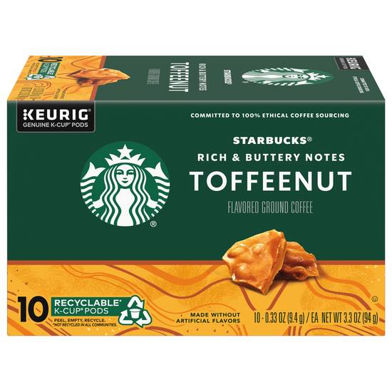 Starbucks Coffee K-Cup Pods (10 ct, 3.3 oz) (toffeenut )