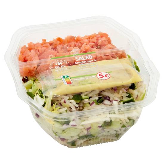 Carrefour Bon Appétit! Salad Gerookte Zalm & Dilledressing 450 g