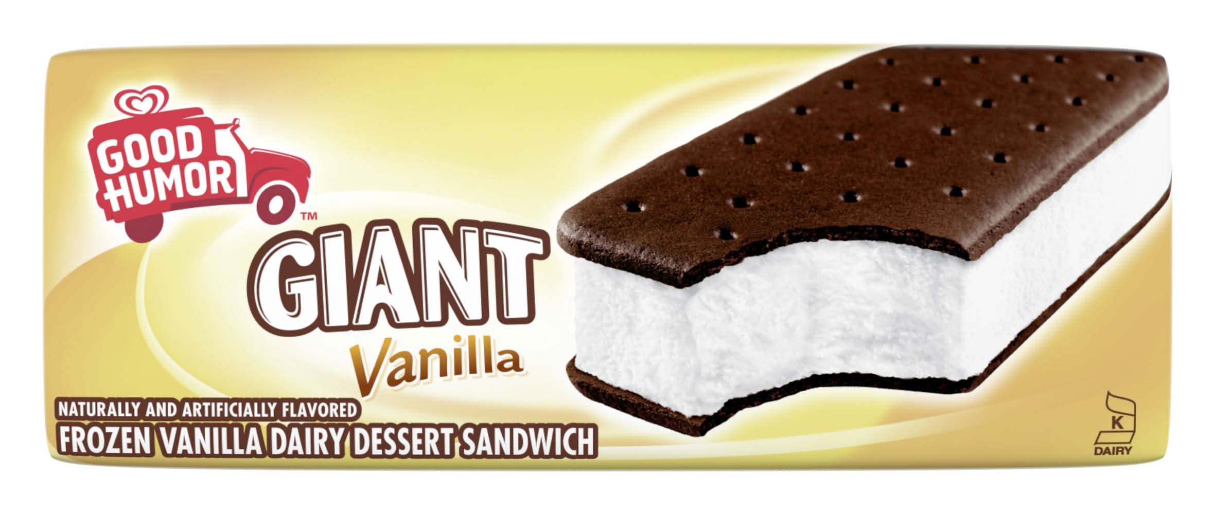 Good Humor Giant Ice Cream Sandwich, Vanilla (6 oz)