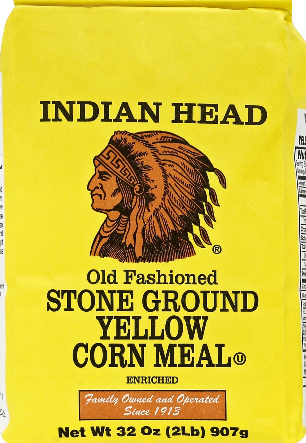 Indian Head Old Fashioned Stone Ground Yellow Corn Meal (2 lbs)