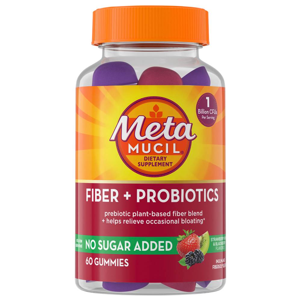 Metamucil Probiotics Fiber Supplement Gummies (60 ct) (strawberry-kiwi-blackberry)