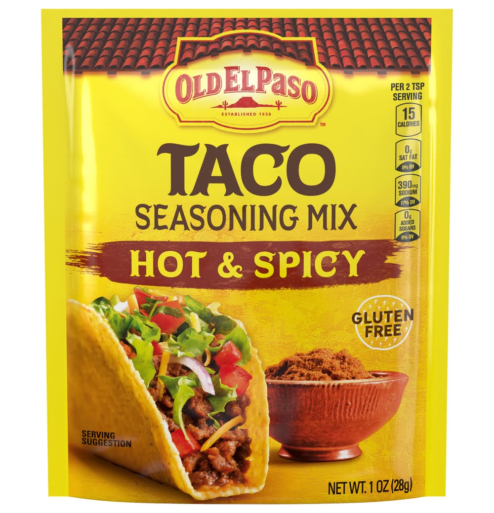 Old El Paso Taco Seasoning Mix, Hot-Spicy (1 oz)