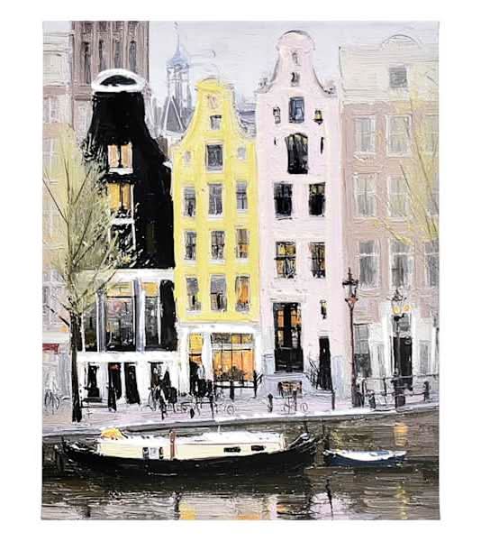 Street View Canal Canvas Wall Art, 11x14