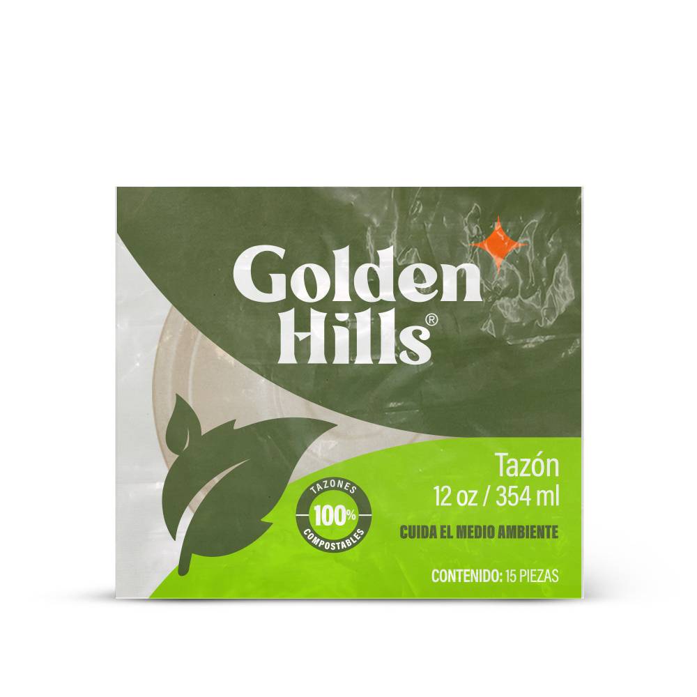 Golden Hillls · Tazón desechable (15 un)