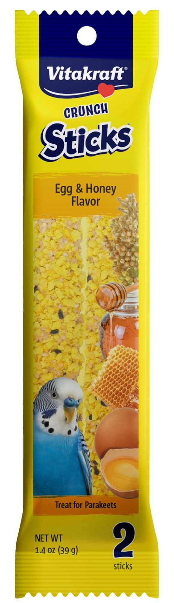 Vitakraft® Crunch Sticks Egg & Honey Parakeet Treat (Color: Assorted, Size: 2 Count)