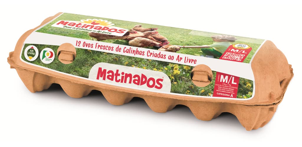 Matinados - Ovos de galinha ao ar livre | Classe: M/L, 12 unidades