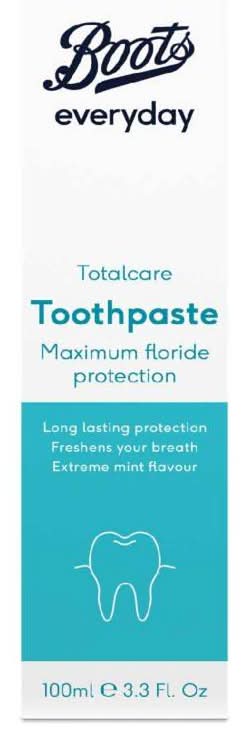 Boots Mint, Everyday Total Care Toothpaste (100ml)