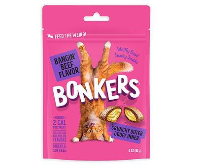 Bonkers Bangin' Beef Flavor Cat Treats, 3 Oz.