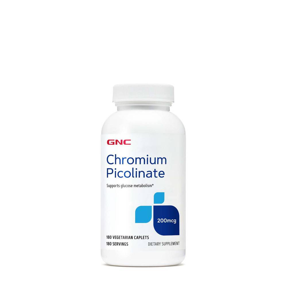 GNC Chromium Picolinate 200 Mcg Caplets (180 ct)