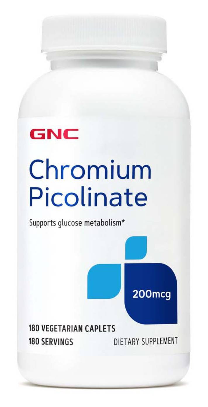 GNC Chromium Picolinate 200 Mcg Caplets (180 ct)