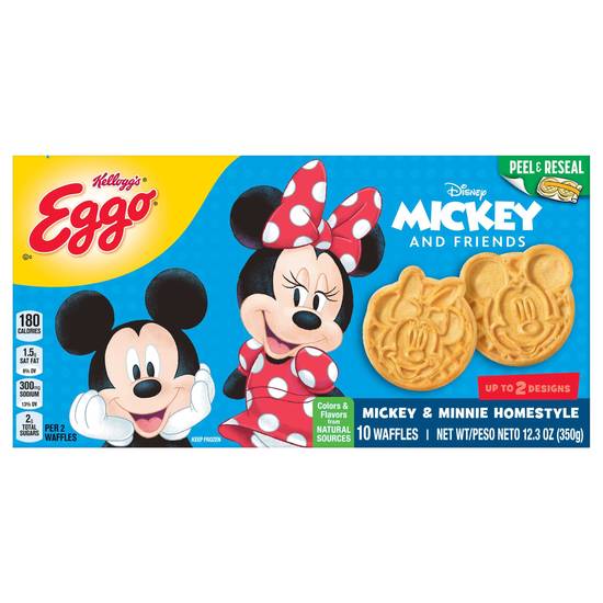 Eggo Kellogg's Mickey and Minnie Homestyle Waffles (10 ct)
