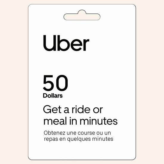 Uber 50 Dollars Card