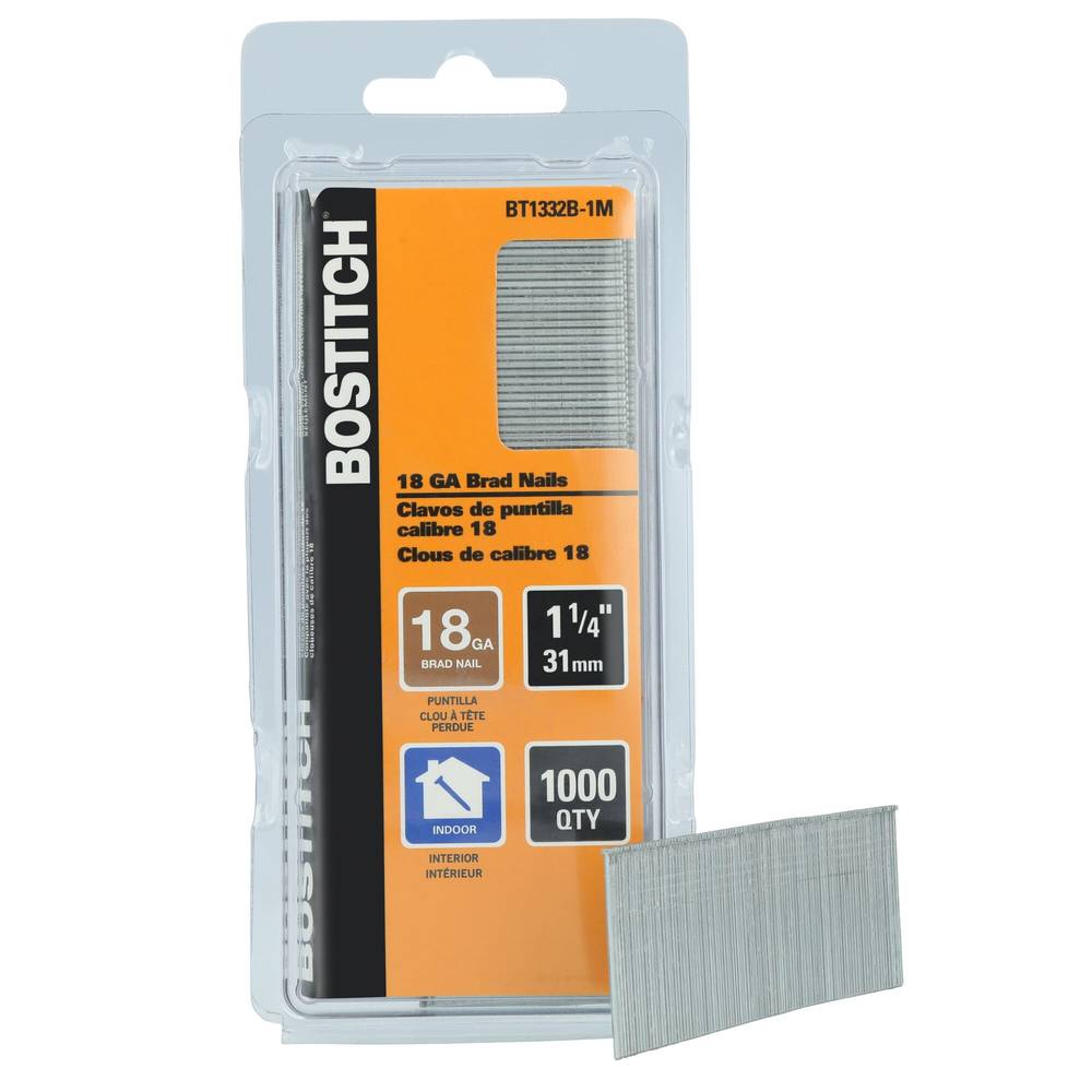 Bostitch 1-1/4-in 18-Gauge Straight Coated Collated Finish Nails | BT1332B-1M