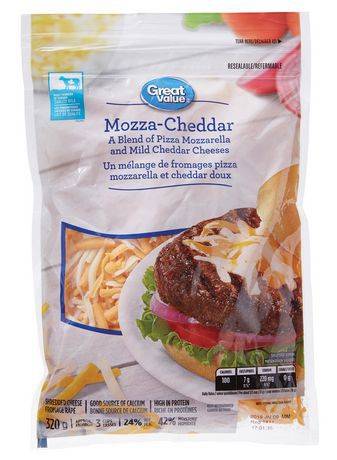 Great Value Mozza-Cheddar Shredded Cheese (320 g)