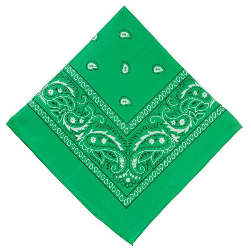 Party City Green Paisley Bandana (festive/green)