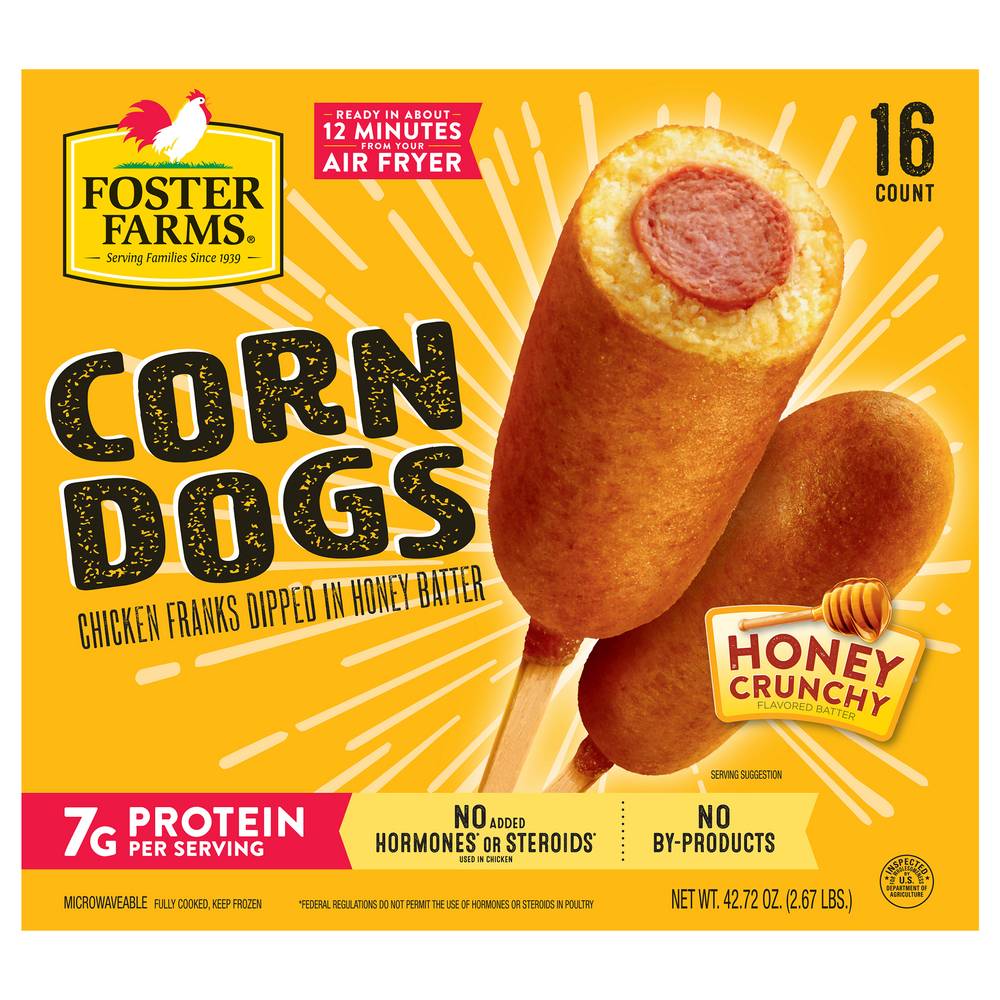 Foster Farms Corn Dogs, Honey Crunchy (2.67 lbs, 16 ct)