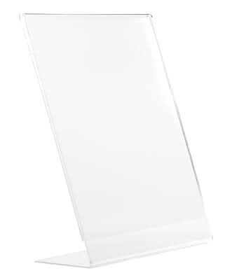 Deflecto Acrylic Anti-Glare Slanted- Portrait Sign Holder, 1 Each (879701RT)
