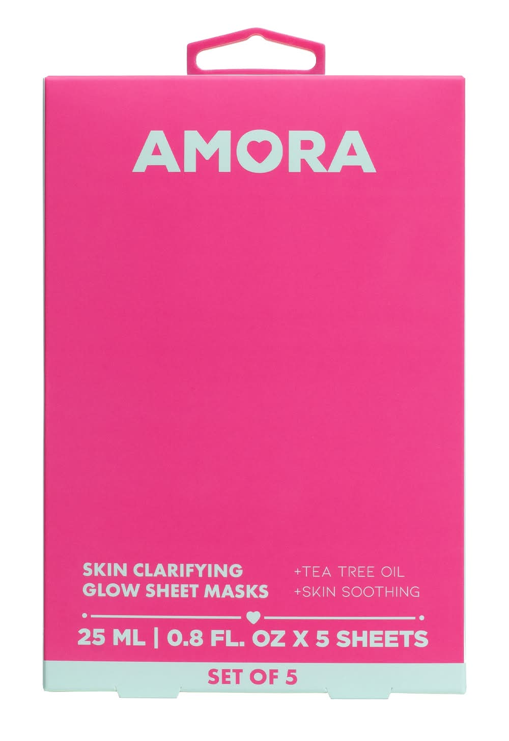 Amora Skin Clarifying Glow Sheet Masks Set Of 5 0.8 Fl.Oz