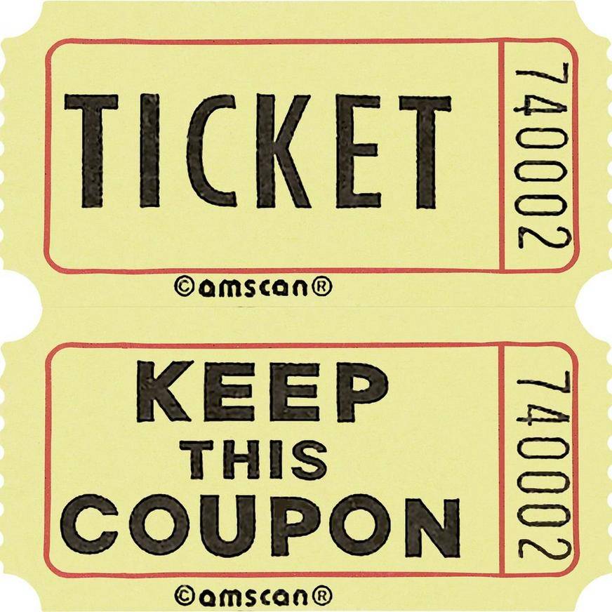 Indiana Ticket Company Double Roll Raffle Tickets (2000 ct) (yellow)