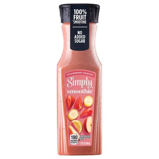 Simiply Smoothie 100% Fruit Strawberry Banana Smoothie Drink (11.5 fl oz)
