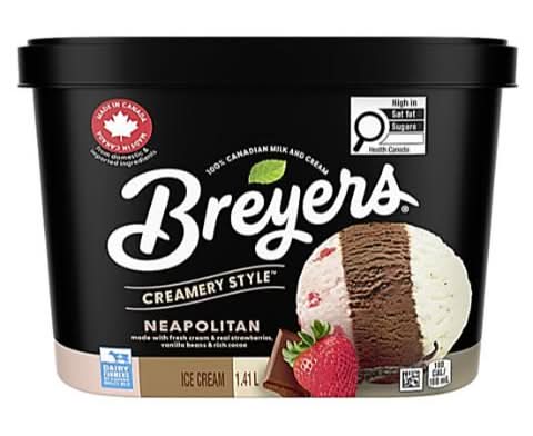 Breyers Creamery Style Ice Cream, Neapolitan (1.41 L)