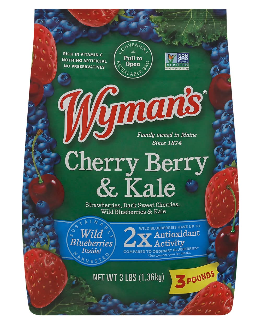 Wyman's Cherry Berry & Kale Blend (3 lbs)
