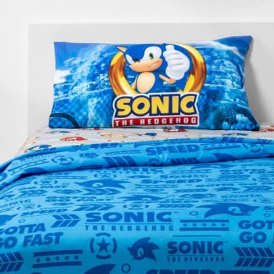 Sonic the Hedgehog Kids' Twin Run Rings Bed Sheet Set (3 ct)