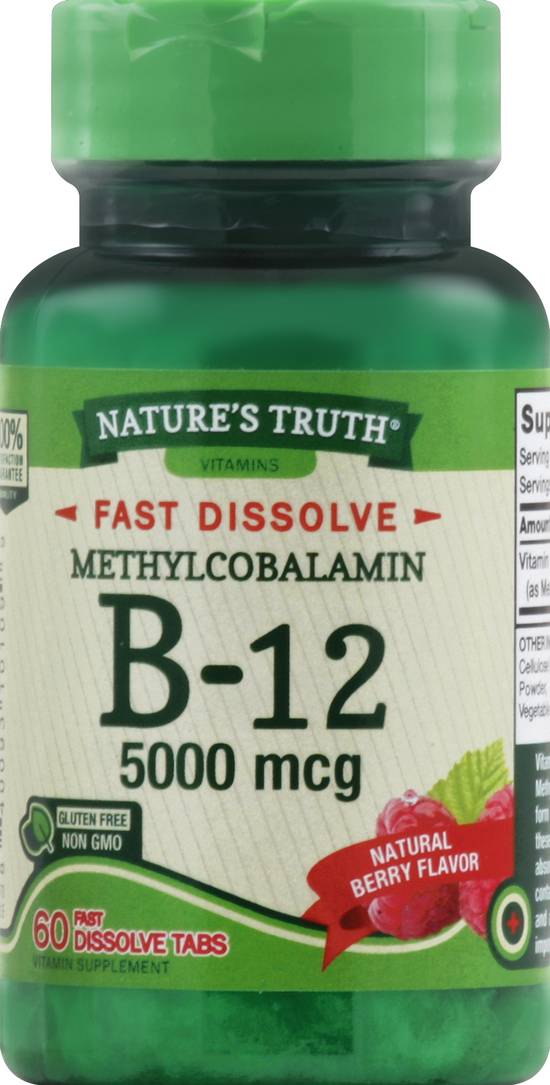 Nature's Truth Natural Berry Flavor Vitamin B-12 Tablets (60 ct)