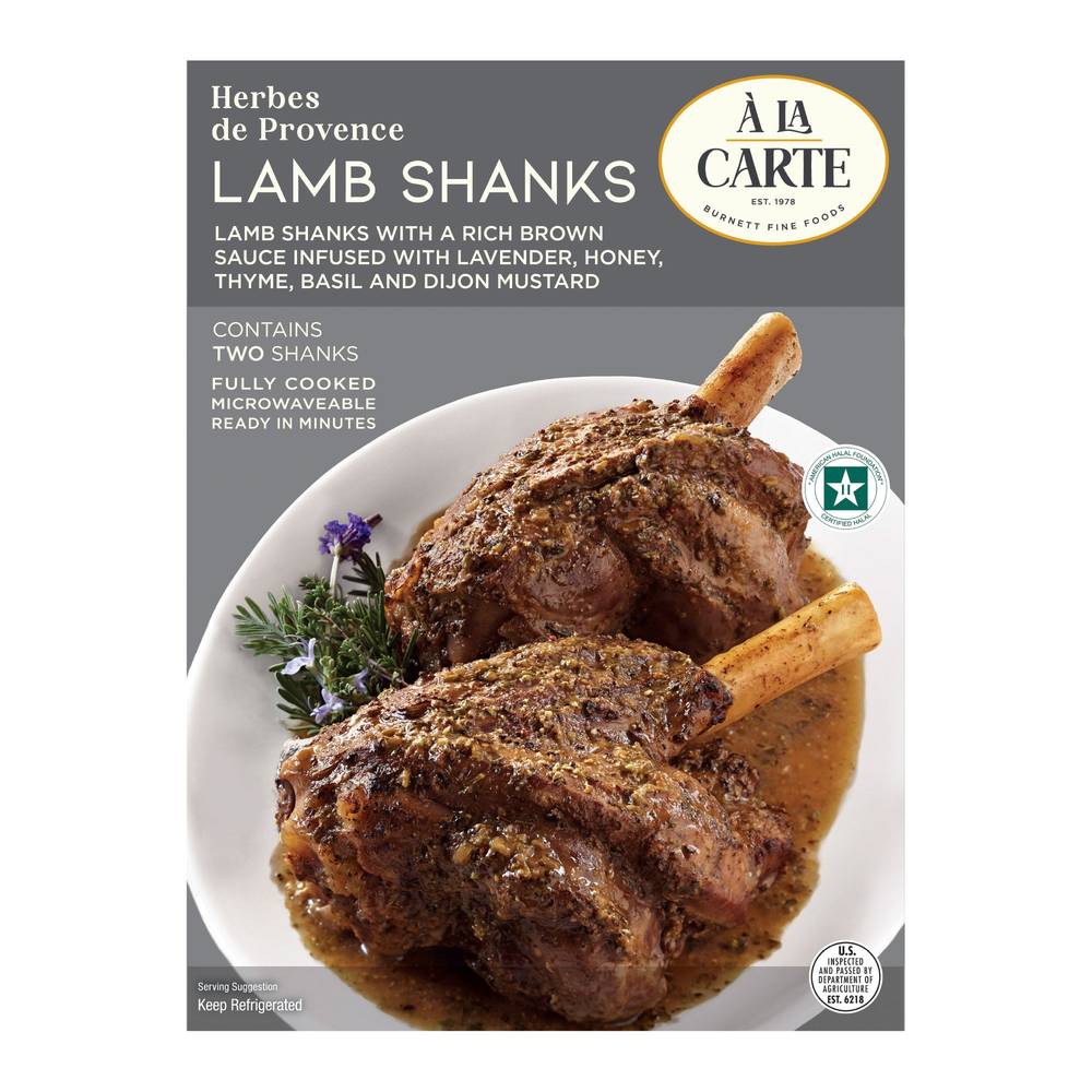 A La Carte Herbes De Provence Lamb Shanks