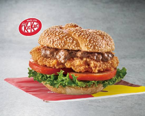 KITKAT®奇脆XL勁辣炸雞芝加哥堡   KITKAT® XL Mr.Burger with Spicy Deep-Fried Chicken