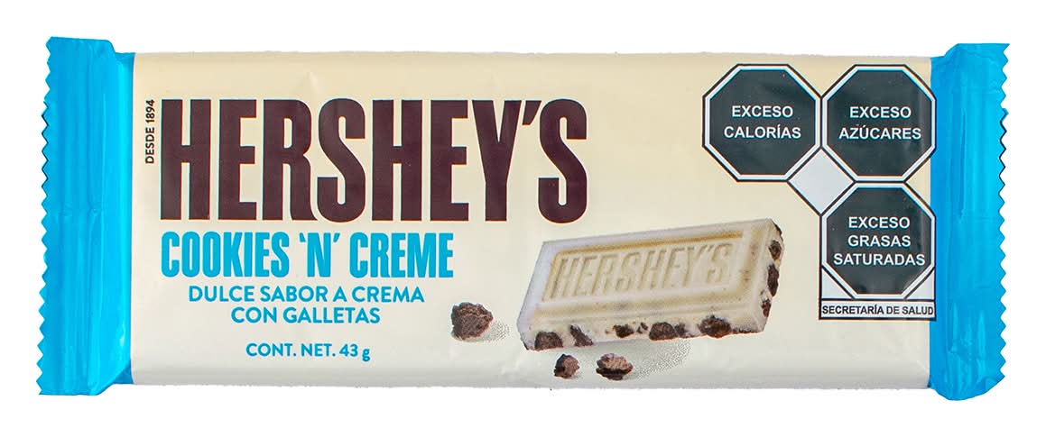 Hershey's · Barra de chocolate cookies and creme (43 g)