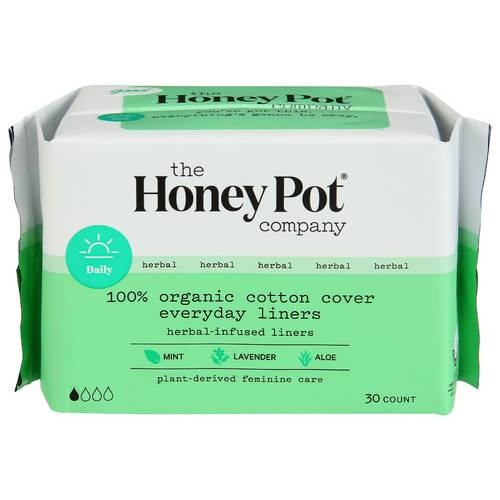 The Honey Pot Company Organic Cotton Cover Everyday Herbal-Infused Liners
