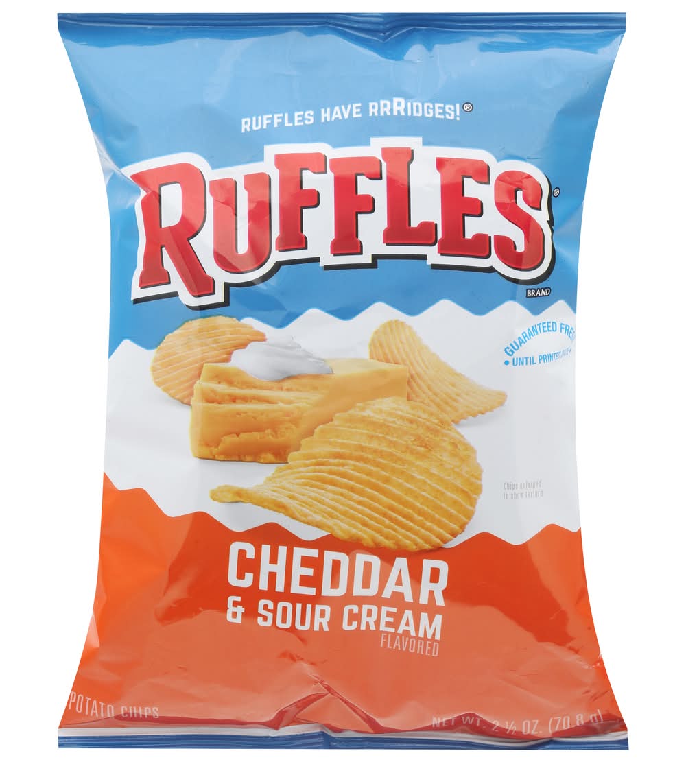 Ruffles Potato Chips, Cheddar & Sour Cream (2.5 oz)
