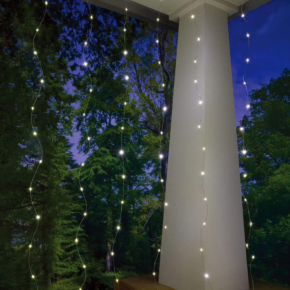 Harbor Breeze 15-ft Plug-in Black/Silver Indoor/Outdoor String Light with 300 White -Light LED Fairy Bulbs
