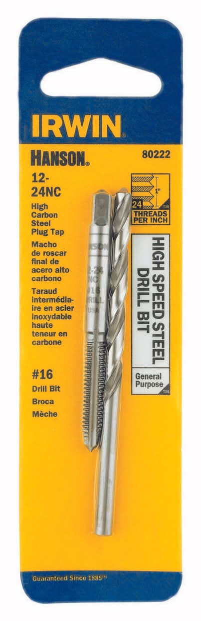 Irwin Hanson 12 - 24 Hcs Tap And Hss Drill Bit Set