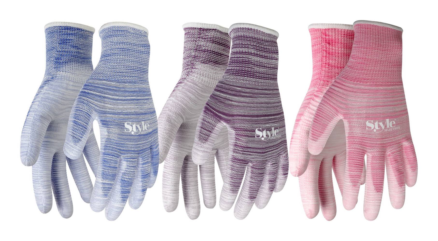 Style Selections Medium Polyurethane dipped Polyester Gardening Gloves 3 -Pairs | 68605