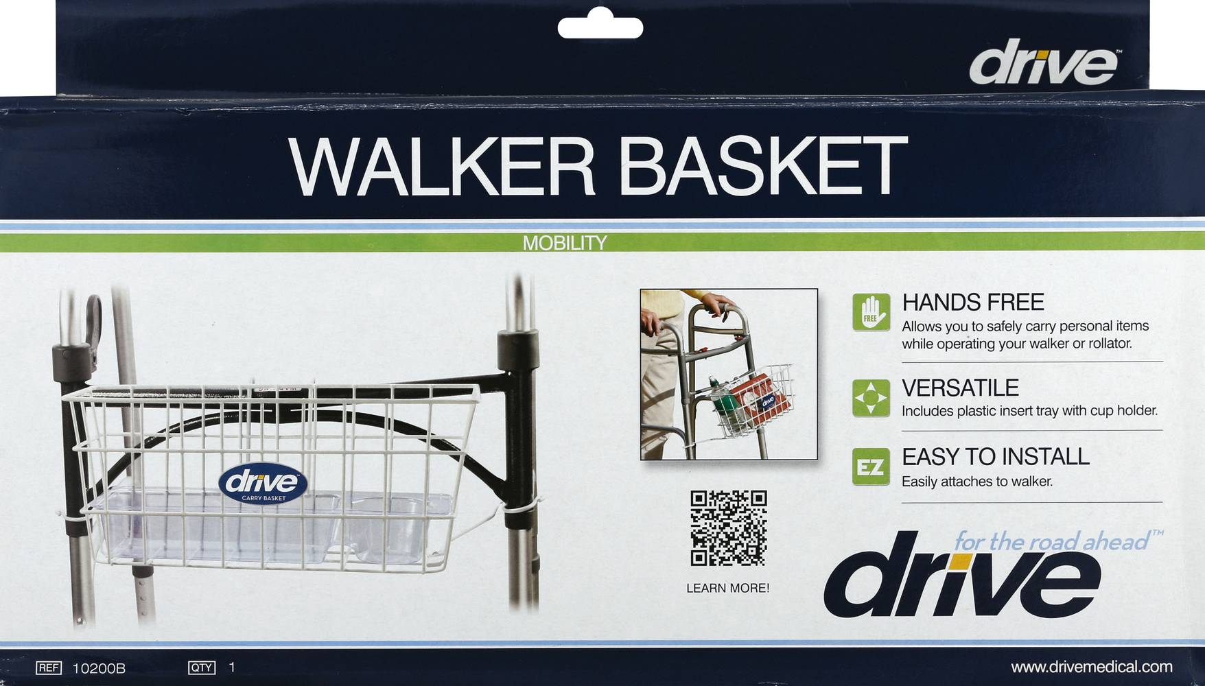 Drive For the Road Ahead Walker Basket