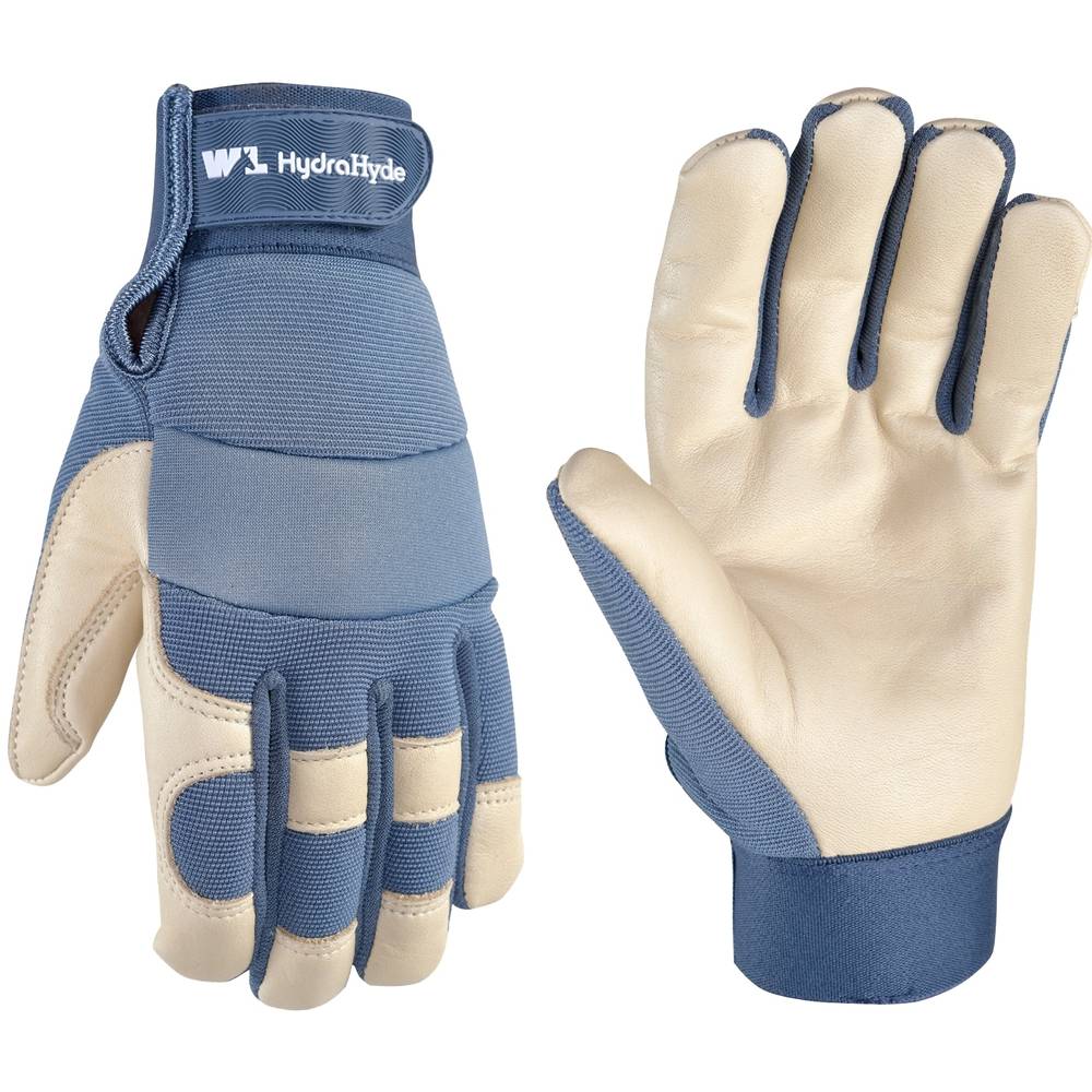 Wells Lamont Medium Blue Leather Utility Gloves, (1-Pair) | 3204M-L01