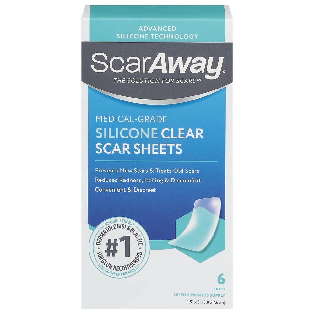 ScarAway Clear Silicone Scar Sheets (6 ct)