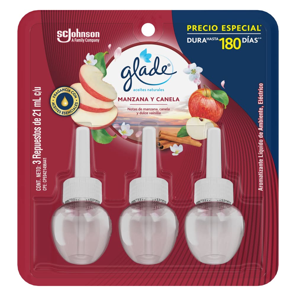 Glade · Repuesto aromatizante, manzana-canela (3 un)