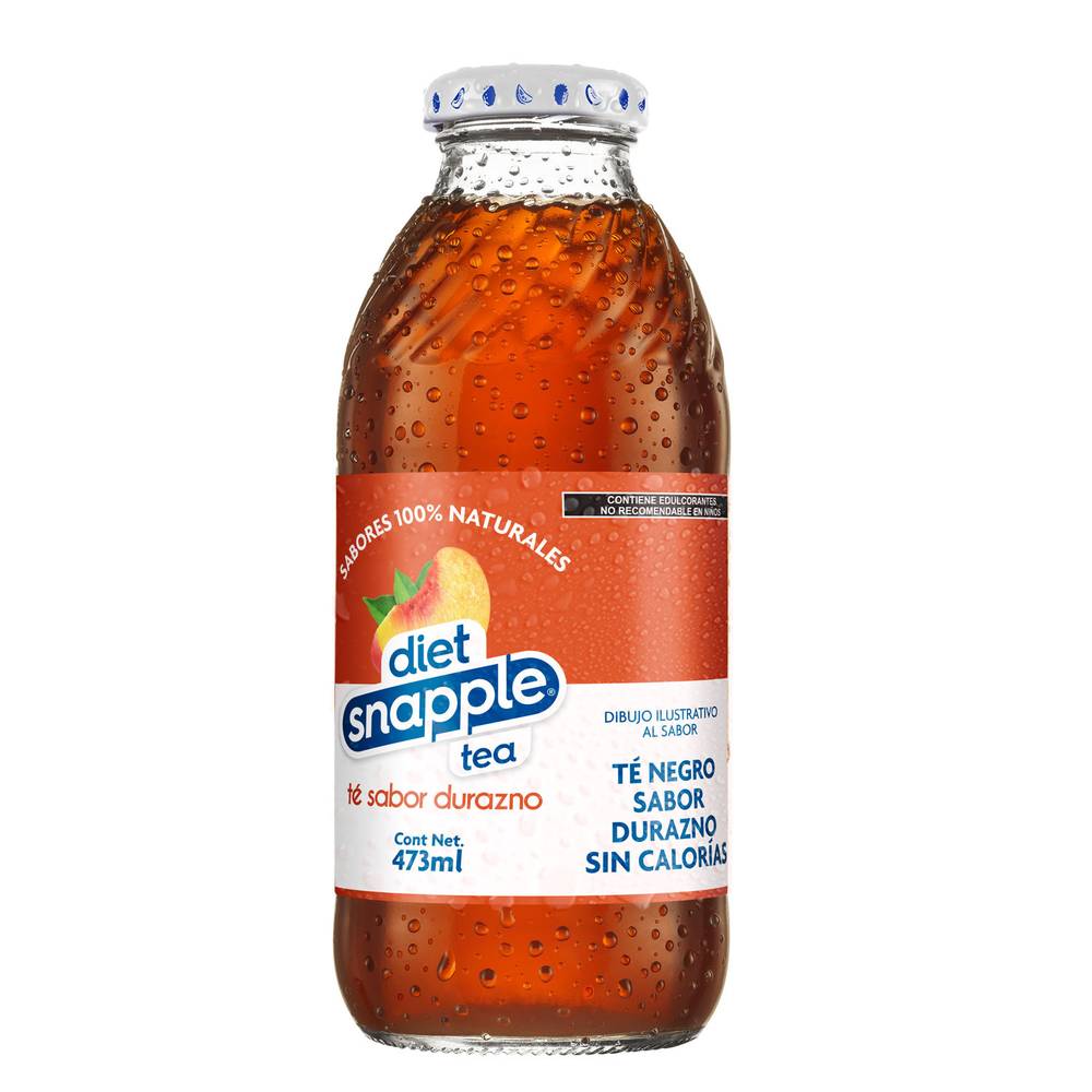 Snapple té negro sin calorías (473 ml) (durazno)