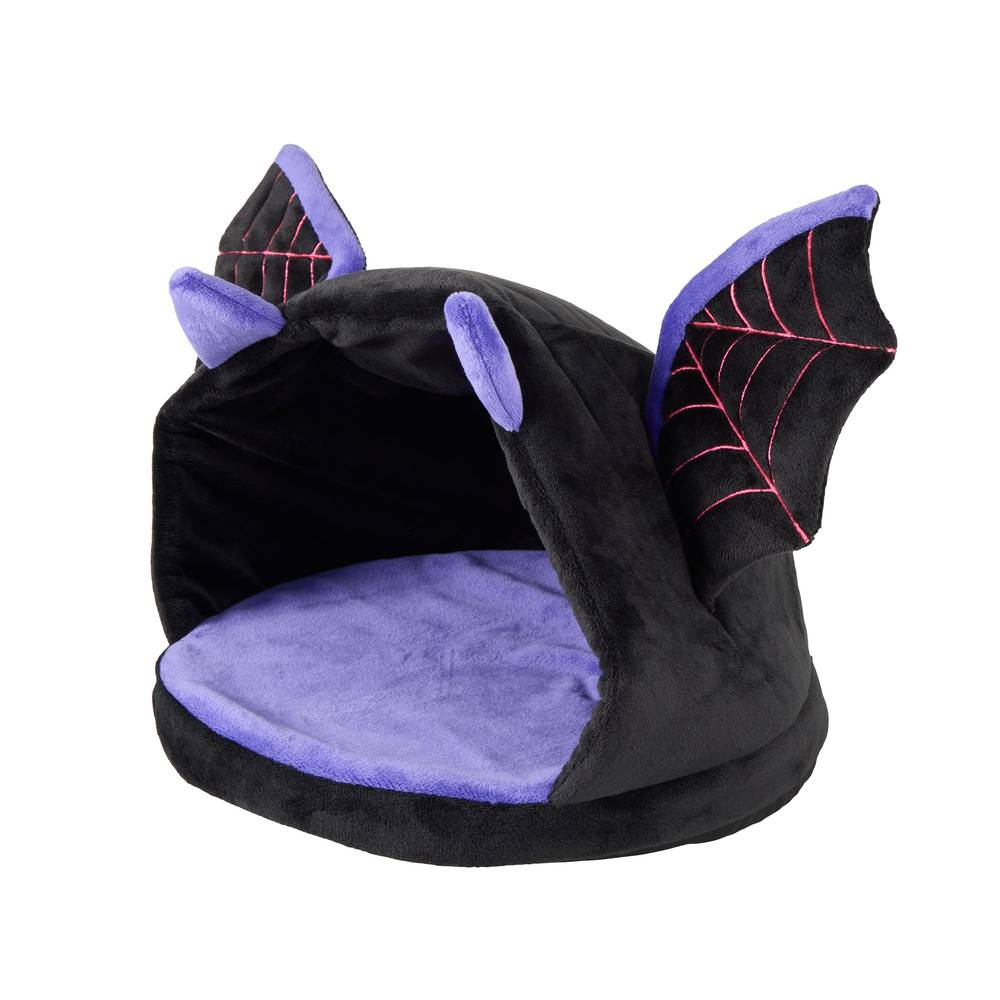 Thrills & Chills Bat Cave Small Pet Bed, Small, Black - Blue