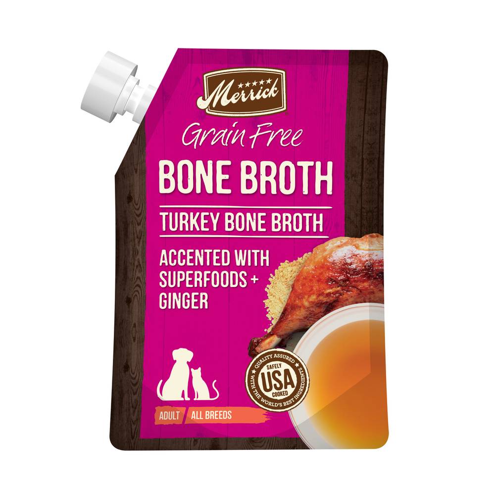 Merrick Turkey Bone Broth Adult Dog Food Topper (16 oz)